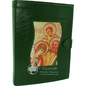 Funda de Biblia - Icono Sagrada Familia Verde