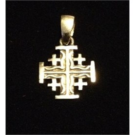 Cruz de Jerusalén en Plata 1,5cm - 2