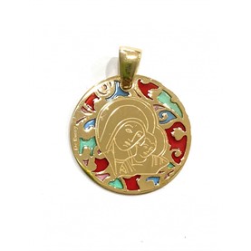 Medalla Virgen Del Camino Plata De Ley Y Esmalte®. 25mm - 0