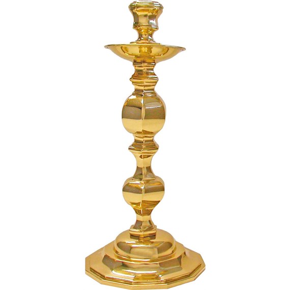 Candelero para mesa fabricado en bronce pulido