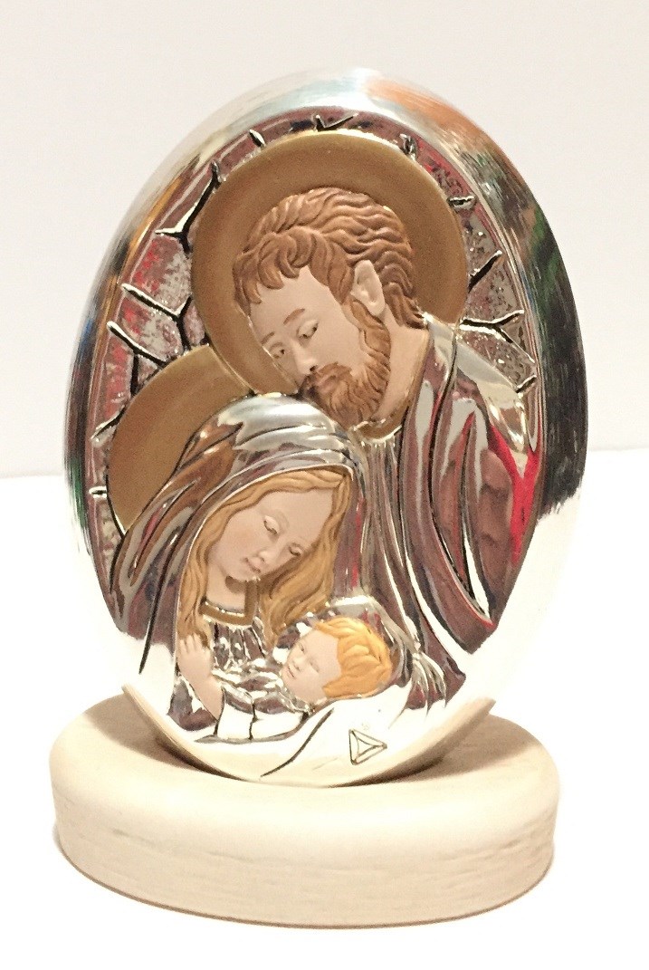 Dekohelden24 Precioso pequeño Belén tallado a mano con la Sagrada Familia de 10 cm aprox. 
