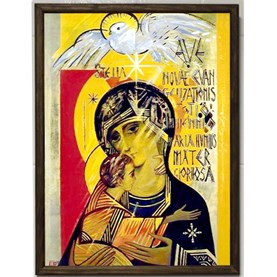 Icono 'Virgen del Tercer Milenio' con moldura.