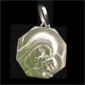 Medalla octogonal plata Virgen del Camino