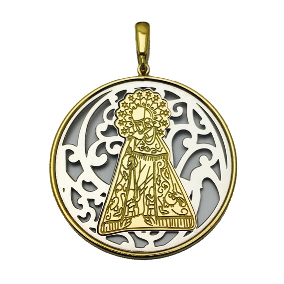 Medalla Virgen De Los Desamparados Plata De Ley®. 40mm