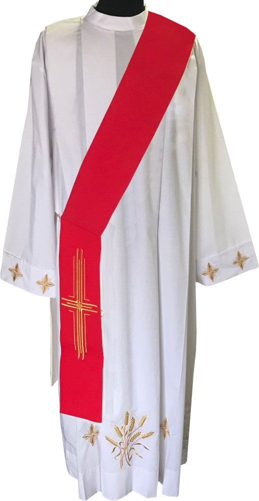Estola para diácono con Bordado de Cruz dorada - Imagen 4
