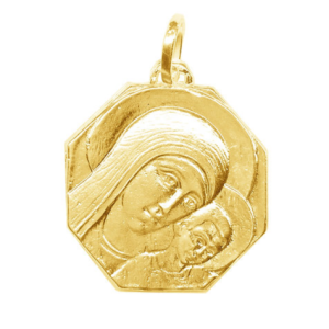 Medalla de la Virgen del camino de oro