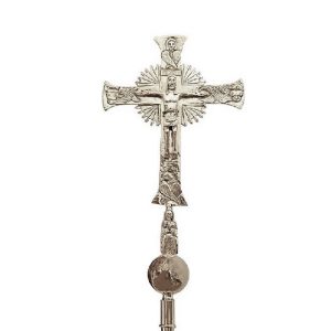 Cruz Alzada Gloriosa Plateada