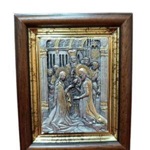 Marco con Imagen «Bodas» en plata relieve