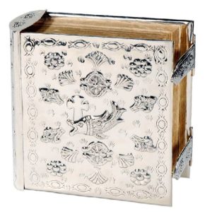 Biblia Alpaca baño plata Pez